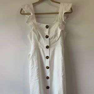 NWT White Flutter Sleeve Dress